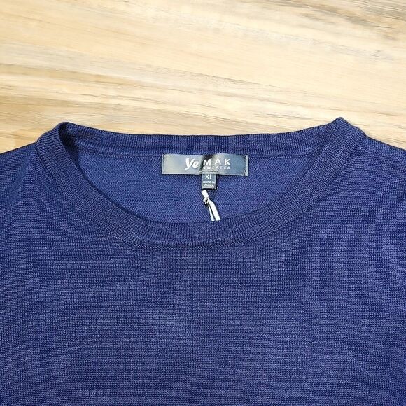 🔥NWT Blue Retro Style Short Sleeve Sweater XLarge - Picture 5 of 10